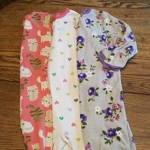 Lot of 3 Carter's fleece footies
